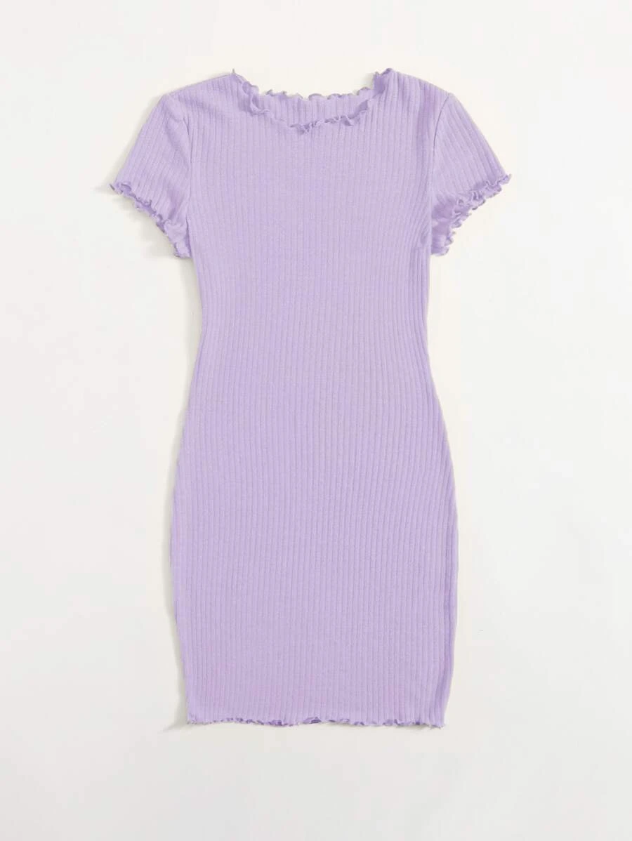 Vestido Acaracolado Liso Casual - Imagen 2