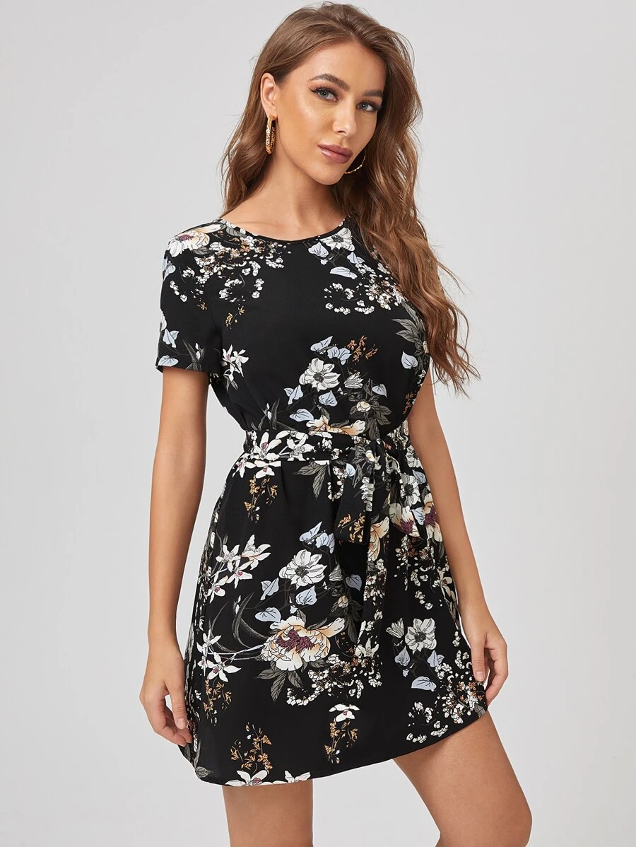 Vestido túnico con estampado floral - Imagen 2