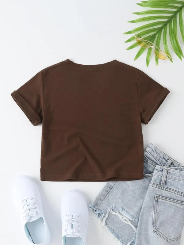 Camiseta de Mujer Geométrico Letras Casual - Imagen 2