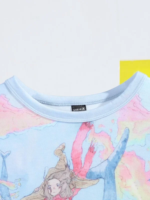 Andy Lozano Camiseta ballena con con estampado de figura - Imagen 3