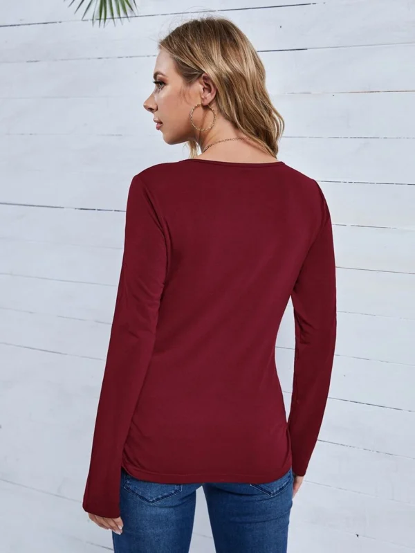Camiseta Maternidad delgada fruncido - Imagen 2
