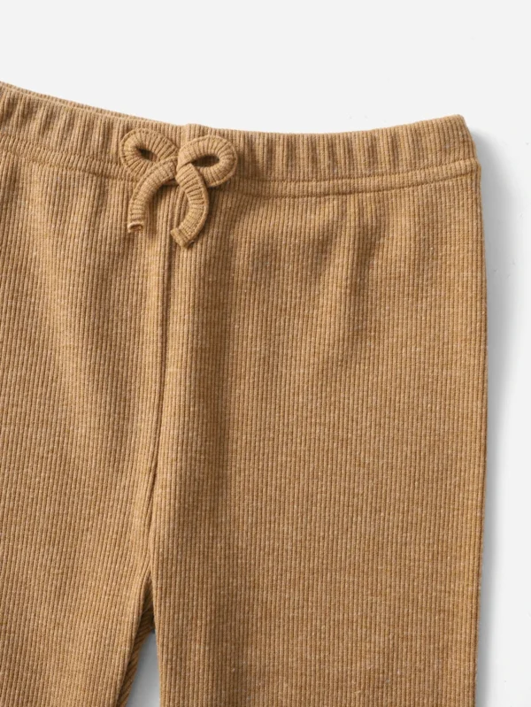 Leggings de cintura con lazo tejido de canalé - Imagen 4