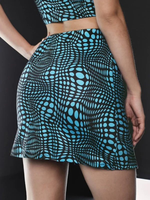Falda con estampado bajo con abertura - Imagen 2