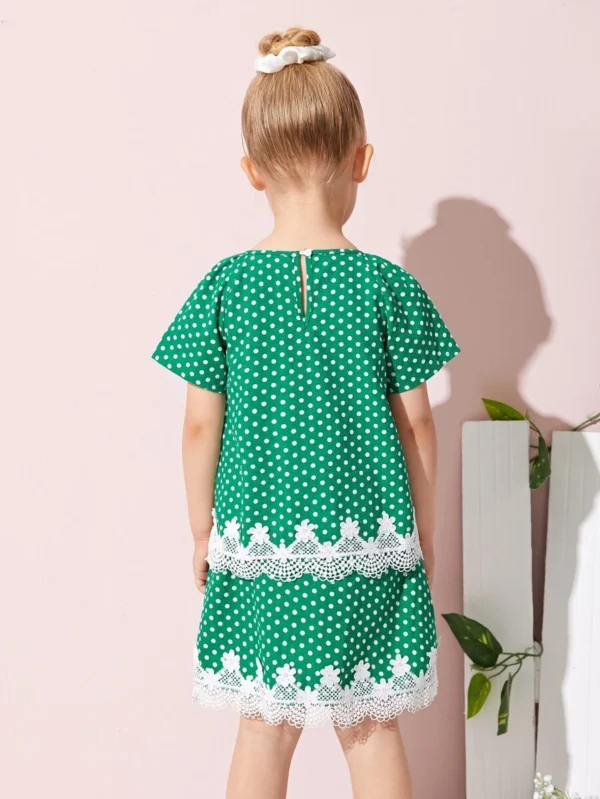 Blusas para niña pequeña Botón Lunares Casual - Imagen 2
