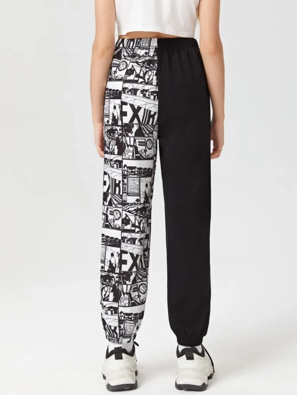 Pantalones deportivos con estampado de dibujos animados - Imagen 2