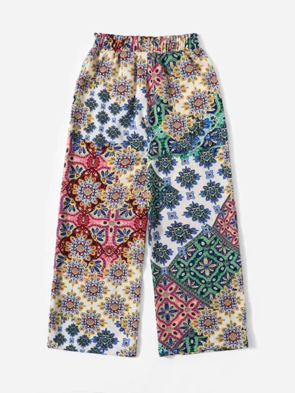 Pantalones de pierna ancha con estampado - Imagen 2