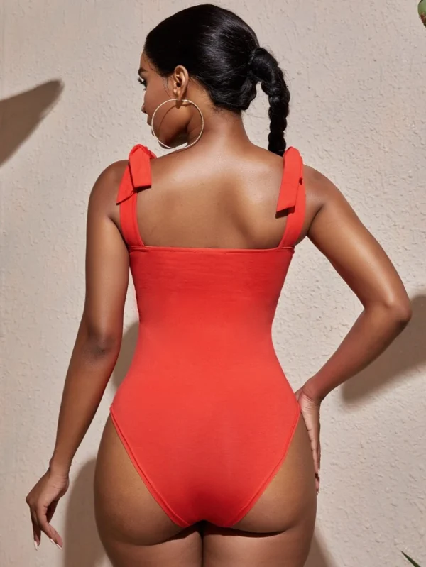 SXY Body de hombros con nudo unicolor - Imagen 2