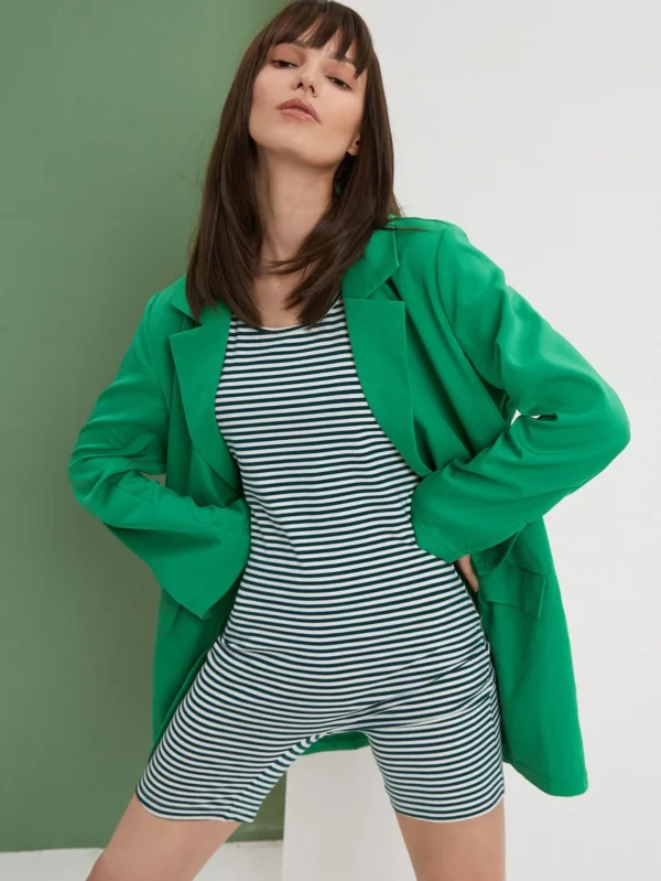 Mono unitard con estampado de rayas