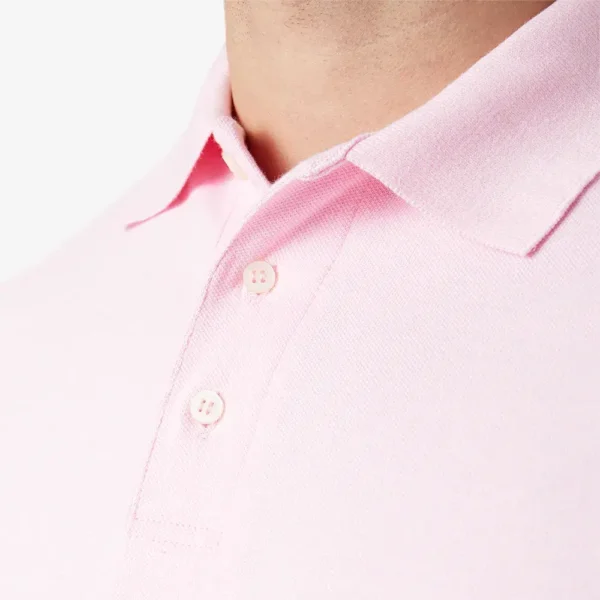 Playera cuello polo manga corta hombre rosa - Imagen 2