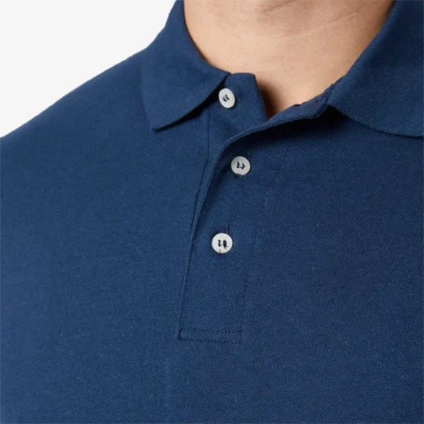 Playera cuello polo manga corta hombre azul marino - Imagen 2