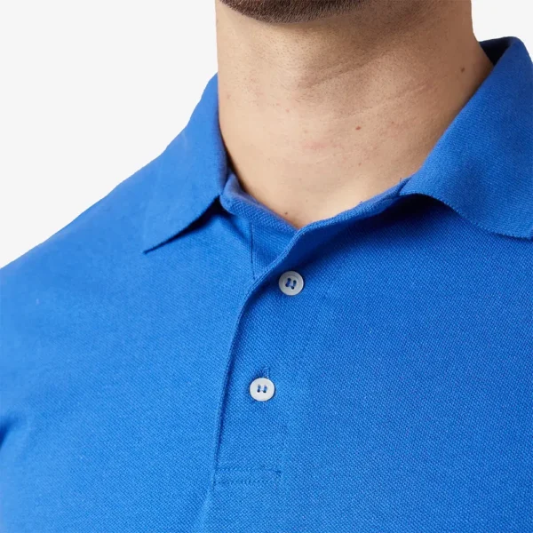 Playera cuello polo manga corta hombre azul rey - Imagen 2