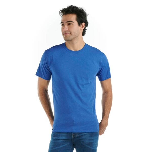 Playera hombre azul rey cuello redondo manga corta - Imagen 2