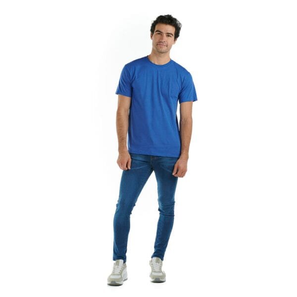Playera hombre azul rey cuello redondo manga corta