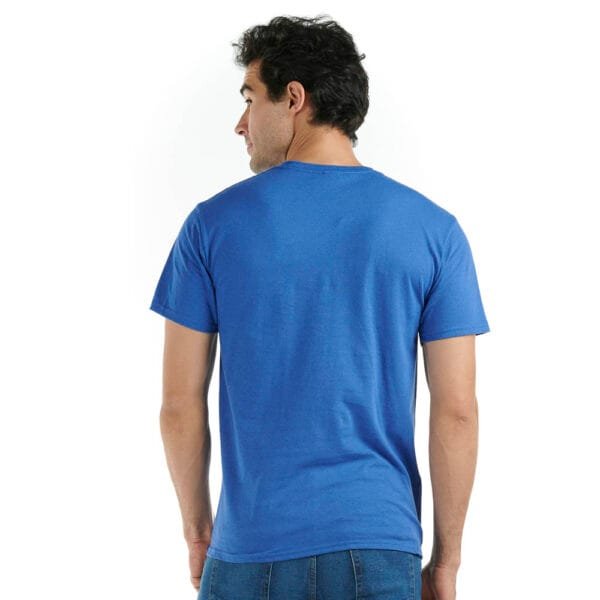 Playera hombre azul rey cuello redondo manga corta - Imagen 4