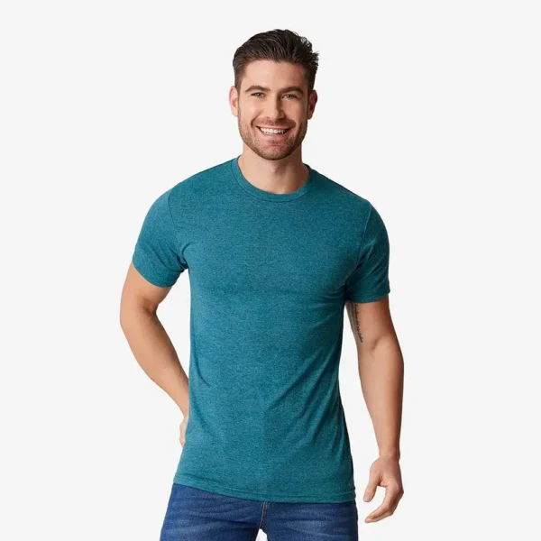 Playera london cuello redondo hombre azul turquesa