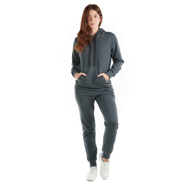 Sudadera Gris Con Capucha Sin Cierre - Imagen 4