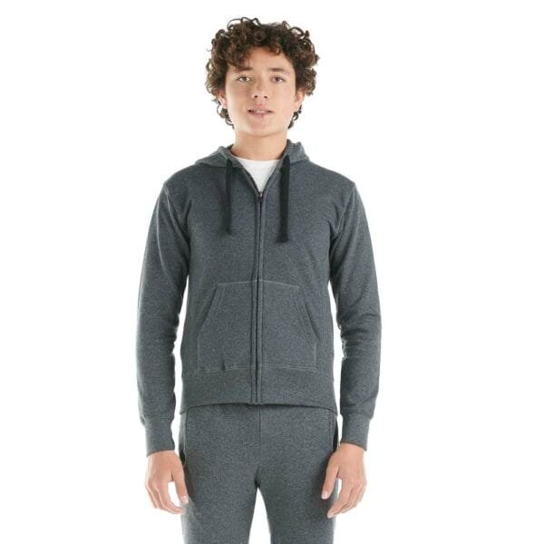Sudadera Gris Con Capucha Y Cierre