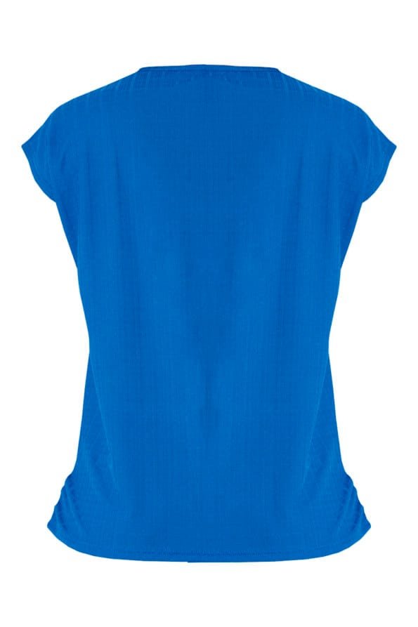 PLAYERA CENEFA ESTAMPADO MARGARITAS AZUL REY - Imagen 2