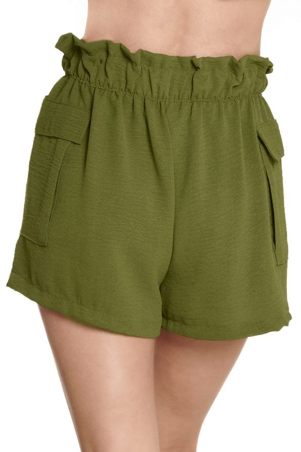 SHORT BOLSAS CARGO VERDE OSCURO - Imagen 2