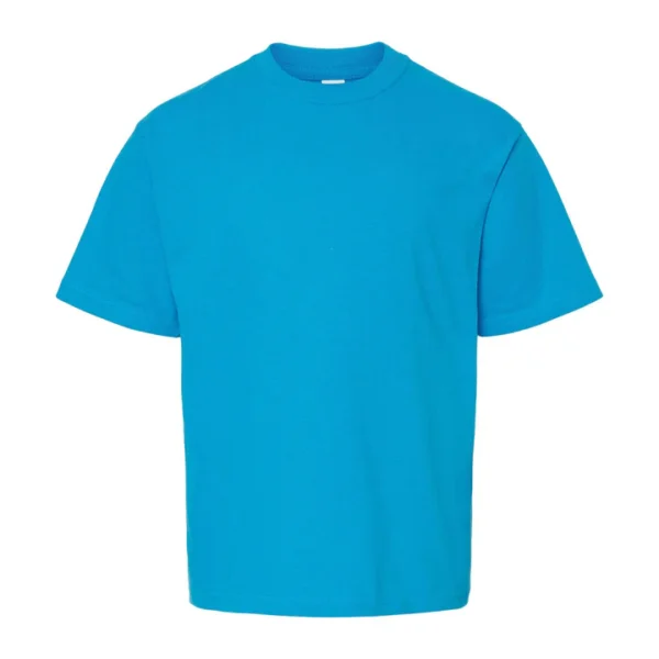 Playera cuello redondo juvenil azul turquesa