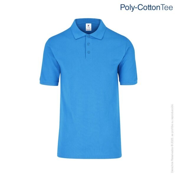 Playera cuello polo juvenil azul turquesa