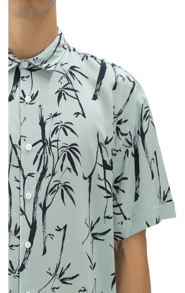 Camisa Manga Corta Viscosa Estampada Hombre C&A - Imagen 3