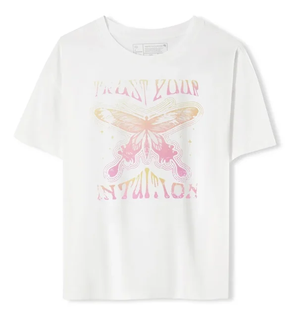 Playera C&A De Mujer Estampada Manga Corta