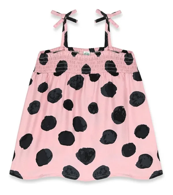 Blusa Sin Mangas Estampado Lunares De Niña C&A