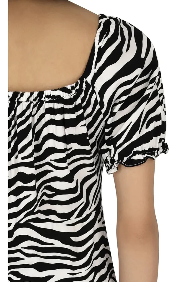 Vestido Corto Animal Print De Mujer C&A - Imagen 4