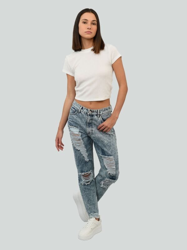Jeans Mom Destruido Vintage CCP