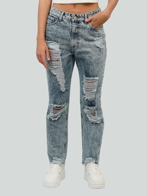 Jeans Mom Destruido Vintage CCP - Imagen 4