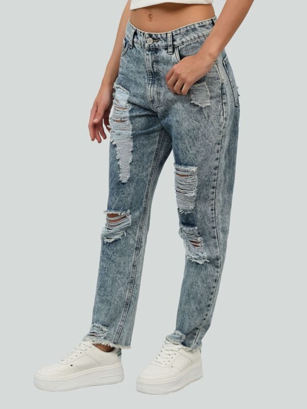 Jeans Mom Destruido Vintage CCP - Imagen 3