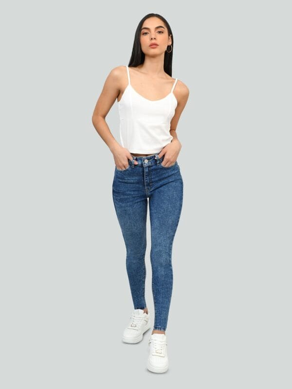 Jeans Skinny Tiro Alto CCP