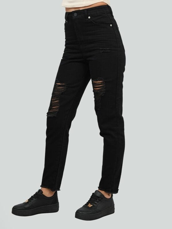 Jeans Mom Slim Rasguños CCP - Imagen 3
