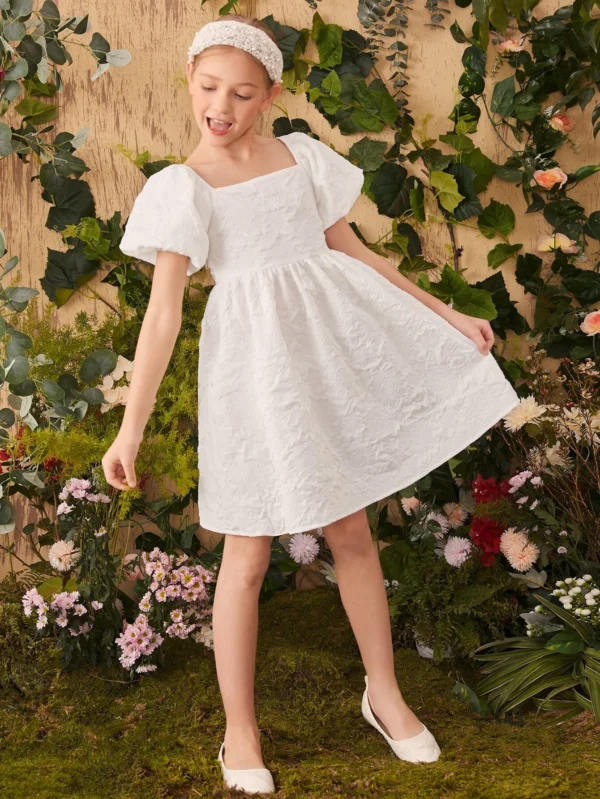 Vestidos para niñas Cremallera Liso Glamour - Imagen 3