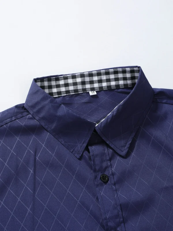 Camisa con rombo jacquard - Imagen 3