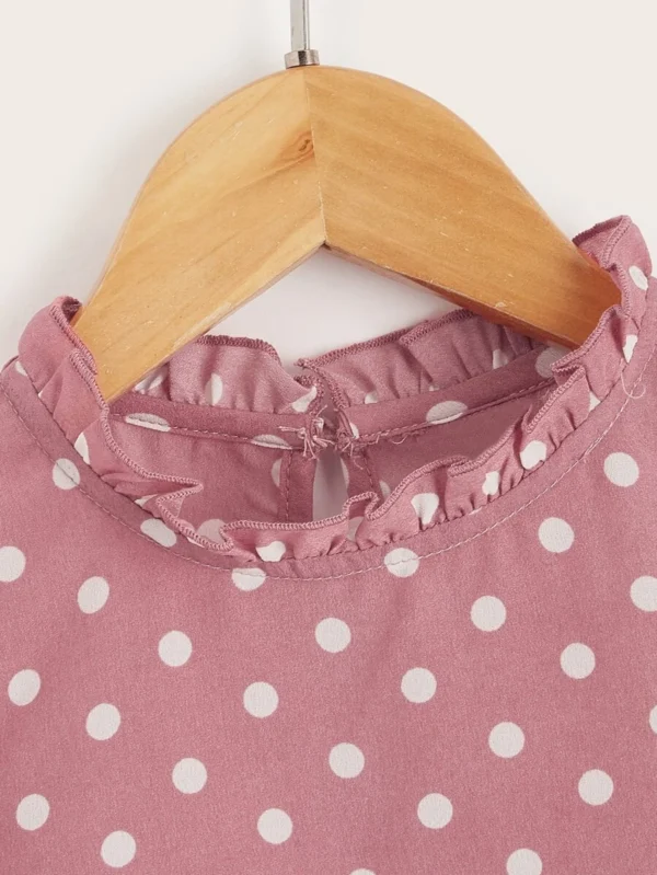Blusa de lunares de manga mariposa - Imagen 2