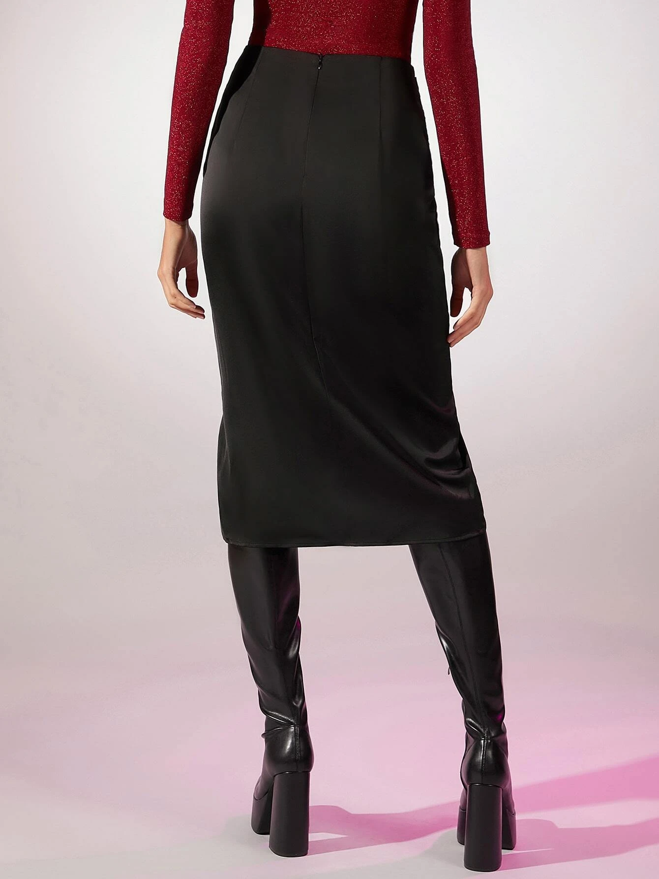 Falda bajo con abertura girante - Imagen 5