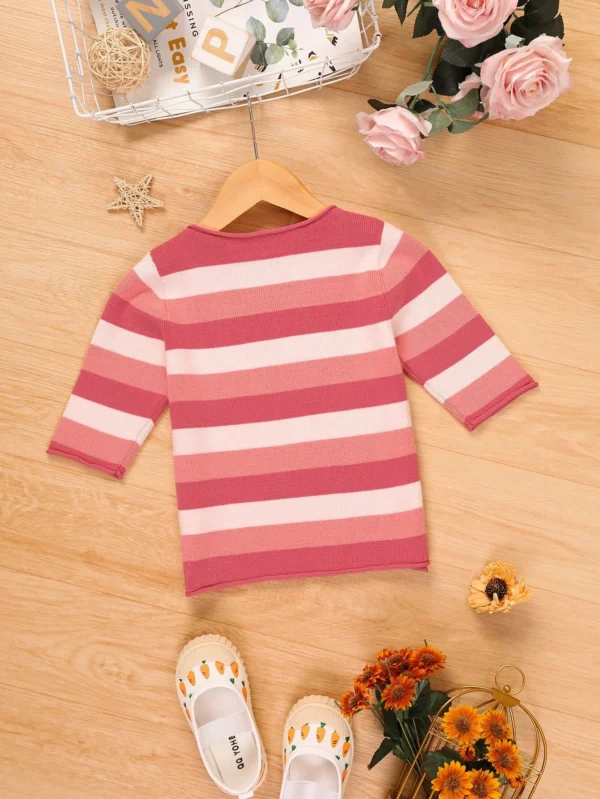Niñitas Jersey con patrón de rayas combinadas - Imagen 4