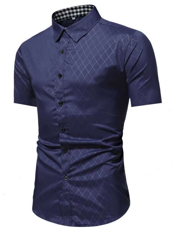 Camisa con rombo jacquard