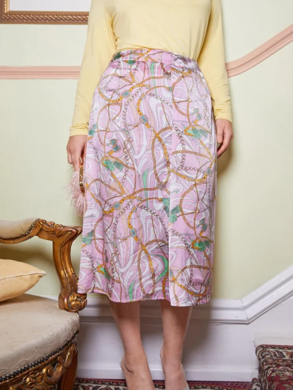 Falda con estampado de cadena - Imagen 3