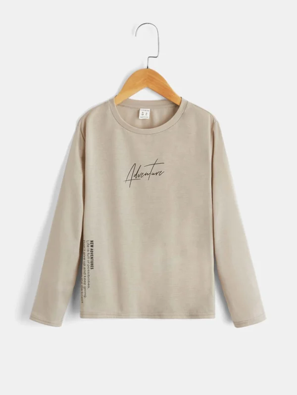 Niños Camiseta con estampado de slogan