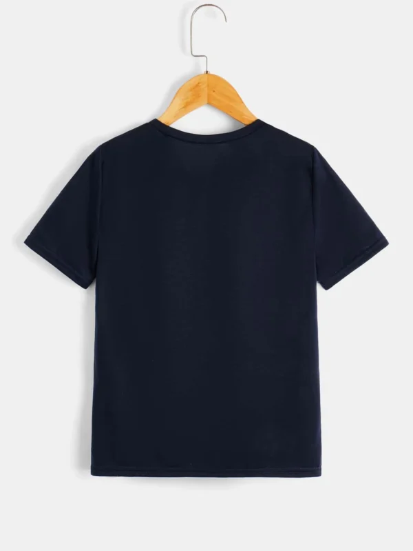 Camiseta de cuadros de color combinado - Imagen 4