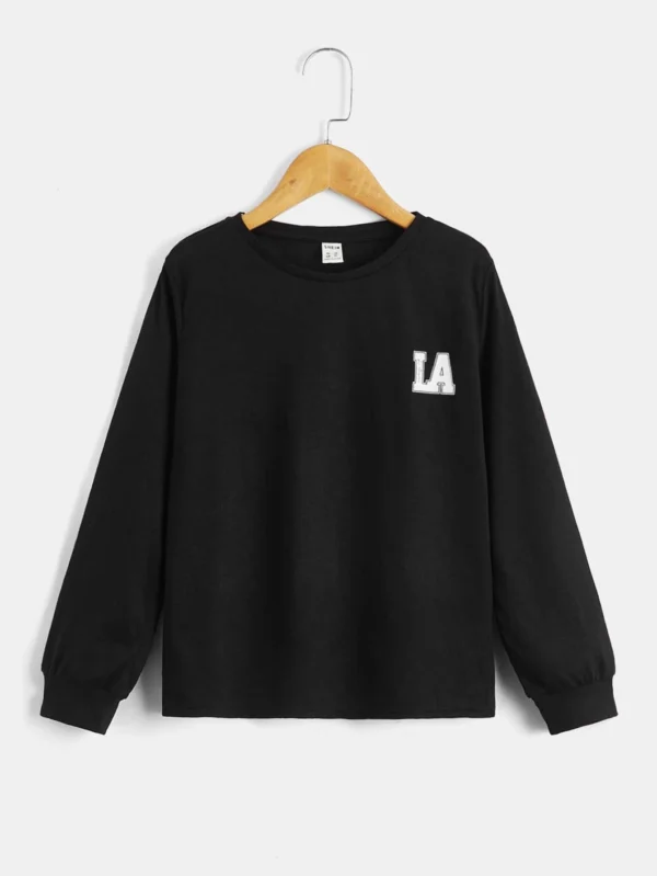 Camiseta con estampado de letra
