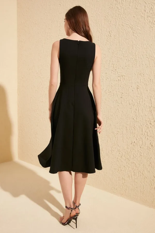 Vestido Plisado Negro - Imagen 2