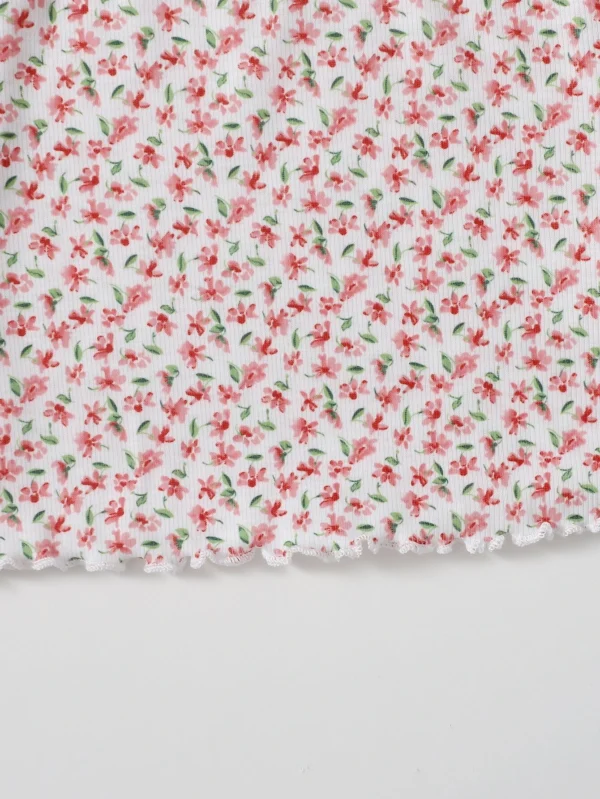 Tops de niñitas Acaracolado floral de margarita Casual - Imagen 2