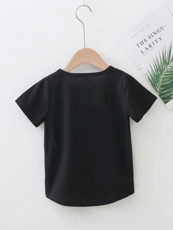 Niñitos Camiseta con estampado de rosa irregular - Imagen 5