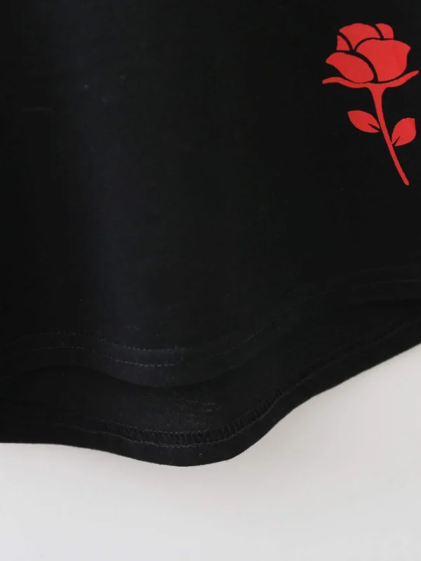 Niñitos Camiseta con estampado de rosa irregular - Imagen 3