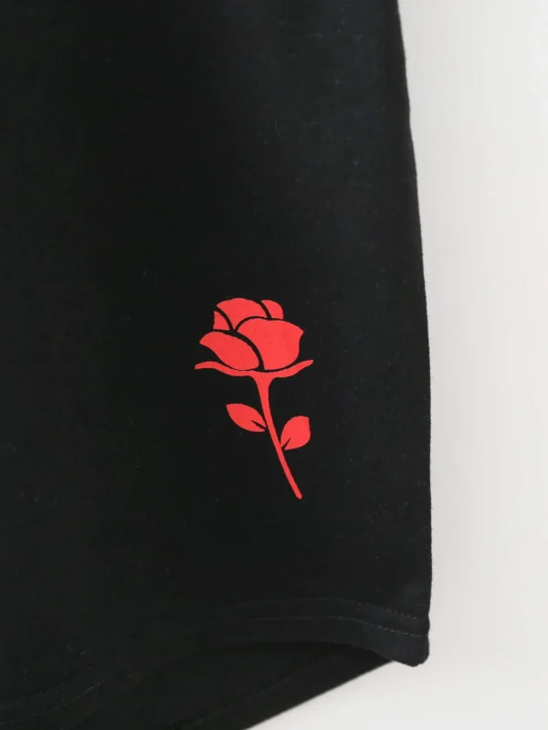 Niñitos Camiseta con estampado de rosa irregular - Imagen 2