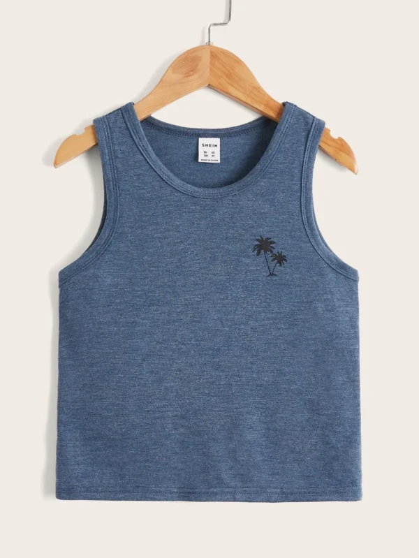 Niñitos Top tank con estampado de árbol de coco